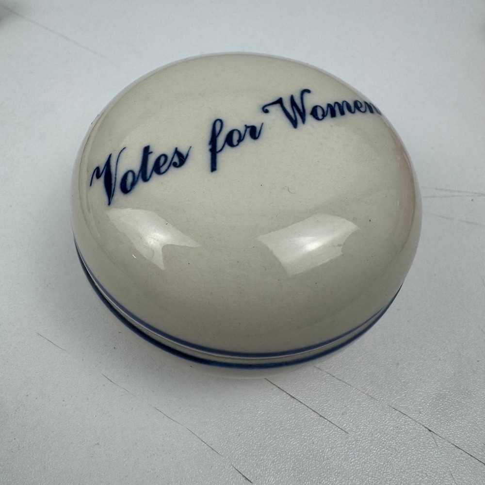 Votes For Women Covered Trinket Box Suffrage Feminist Ceramic Ring Box